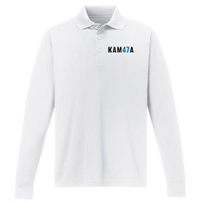 Kamala 47 Madam President Harris Vote Election Kam47a Performance Long Sleeve Polo