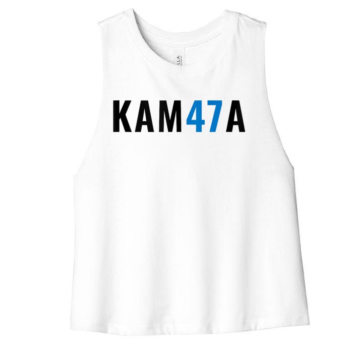 Kamala 47 Madam President Harris Vote Election Kam47a Women's Racerback Cropped Tank