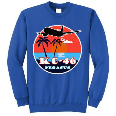 KC 46 Pegasus Vintage Tropical Sunset Air Refueling Sweatshirt