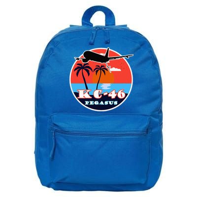 KC 46 Pegasus Vintage Tropical Sunset Air Refueling 16 in Basic Backpack