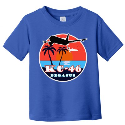 KC 46 Pegasus Vintage Tropical Sunset Air Refueling Toddler T-Shirt