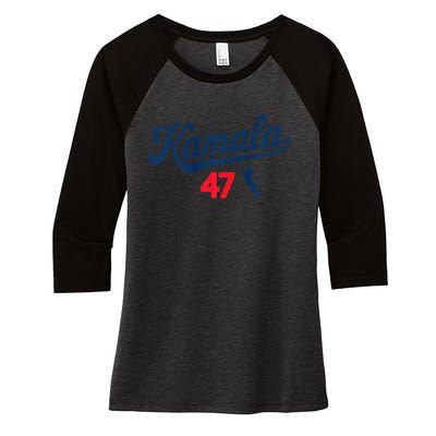 Kamala 47 Premium Women's Tri-Blend 3/4-Sleeve Raglan Shirt