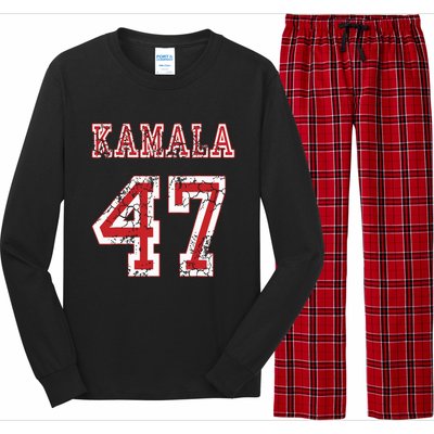 Kamala 47 Usa America 2024 Election Long Sleeve Pajama Set