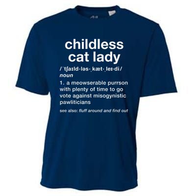 Kam47a 4 Usa Childless Cat Lady Funny Dictionary For 2024 President Kamalaharris Cooling Performance Crew T-Shirt