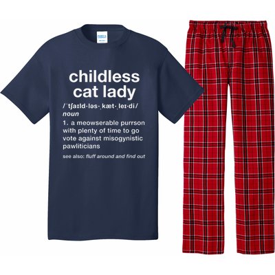 Kam47a 4 Usa Childless Cat Lady Funny Dictionary For 2024 President Kamalaharris Pajama Set