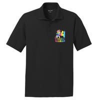 Kids 4 Years Old Unicorn Flossing 4th Birthday Girl Unicorn Party PosiCharge RacerMesh Polo