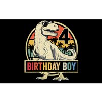 Kids 4 Year Old Shirt 4th Birthday Boy T Rex Dinosaur Bumper Sticker