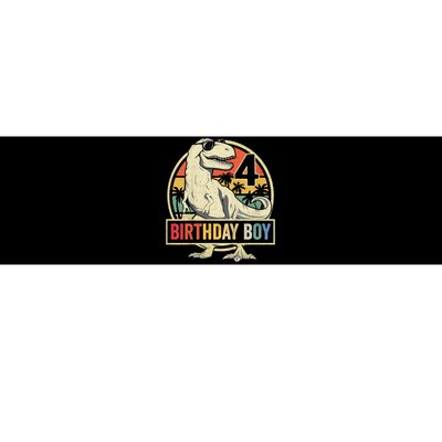 Kids 4 Year Old Shirt 4th Birthday Boy T Rex Dinosaur Bumper Sticker