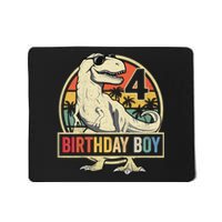 Kids 4 Year Old Shirt 4th Birthday Boy T Rex Dinosaur Mousepad