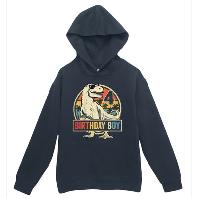 Kids 4 Year Old Shirt 4th Birthday Boy T Rex Dinosaur Urban Pullover Hoodie