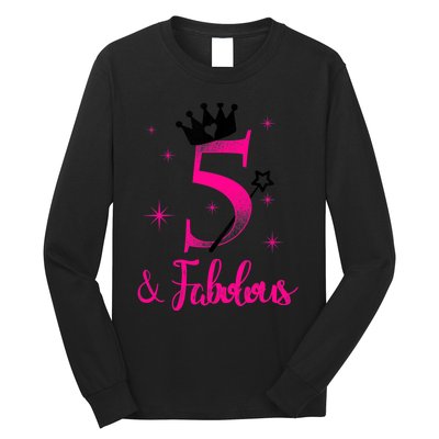 Kid 5 And Fabulous (Five) - 5th Birthday Long Sleeve Shirt