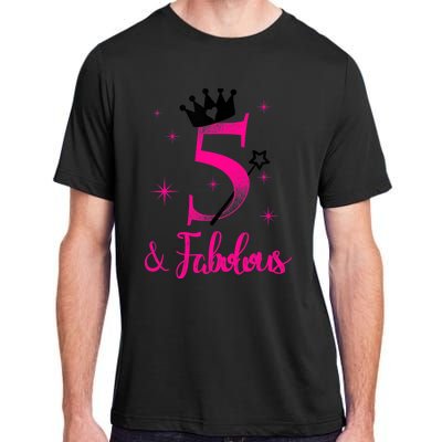 Kid 5 And Fabulous (Five) - 5th Birthday Adult ChromaSoft Performance T-Shirt