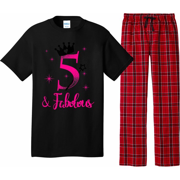 Kid 5 And Fabulous (Five) - 5th Birthday Pajama Set