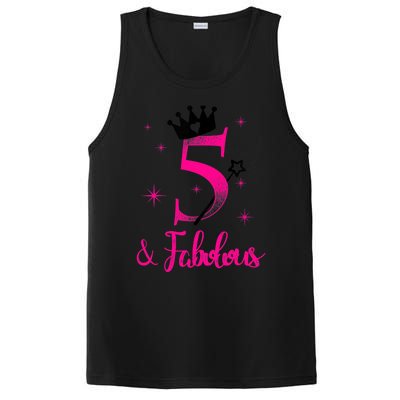 Kid 5 And Fabulous (Five) - 5th Birthday PosiCharge Competitor Tank