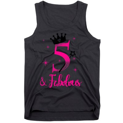 Kid 5 And Fabulous (Five) - 5th Birthday Tank Top