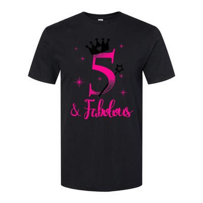 Kid 5 And Fabulous (Five) - 5th Birthday Softstyle CVC T-Shirt