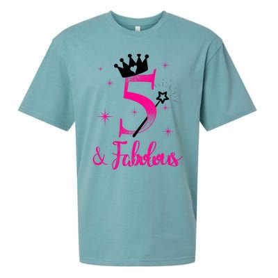 Kid 5 And Fabulous (Five) - 5th Birthday Sueded Cloud Jersey T-Shirt