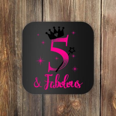 Kid 5 And Fabulous (Five) - 5th Birthday Coaster