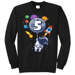 K.i.d.s 5th Birthday Astronaut 5 Year Old Birthday Boy Sweatshirt