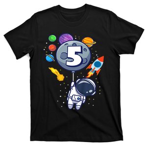 K.i.d.s 5th Birthday Astronaut 5 Year Old Birthday Boy T-Shirt