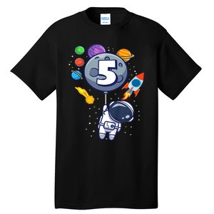 K.i.d.s 5th Birthday Astronaut 5 Year Old Birthday Boy Tall T-Shirt