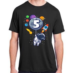 K.i.d.s 5th Birthday Astronaut 5 Year Old Birthday Boy Adult ChromaSoft Performance T-Shirt