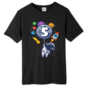 K.i.d.s 5th Birthday Astronaut 5 Year Old Birthday Boy Tall Fusion ChromaSoft Performance T-Shirt