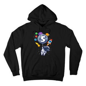 K.i.d.s 5th Birthday Astronaut 5 Year Old Birthday Boy Tall Hoodie