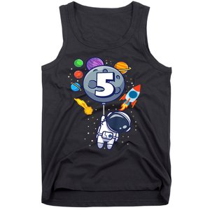 K.i.d.s 5th Birthday Astronaut 5 Year Old Birthday Boy Tank Top