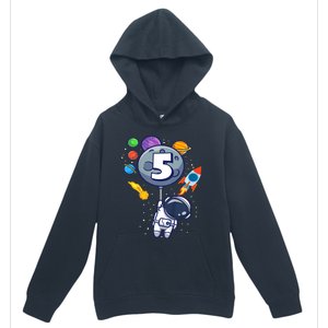 K.i.d.s 5th Birthday Astronaut 5 Year Old Birthday Boy Urban Pullover Hoodie