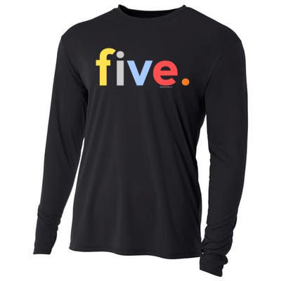 K.i.d.s 5th Birthday Shirt Boy 5 Five Year Old | Age 5 Party Ideas Cooling Performance Long Sleeve Crew