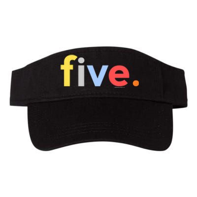 K.i.d.s 5th Birthday Shirt Boy 5 Five Year Old | Age 5 Party Ideas Valucap Bio-Washed Visor