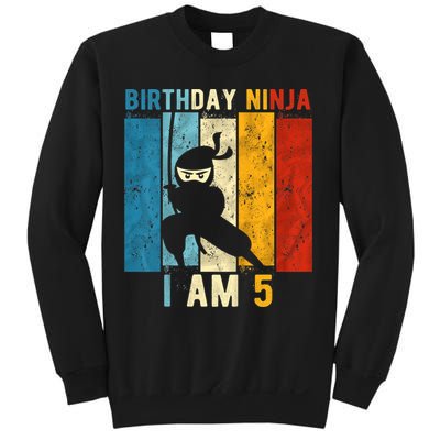 K.i.d.s 5th Birthday Ninja 5 Year Old Birthday Sweatshirt