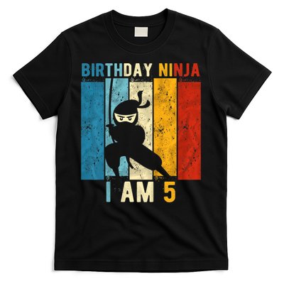 K.i.d.s 5th Birthday Ninja 5 Year Old Birthday T-Shirt