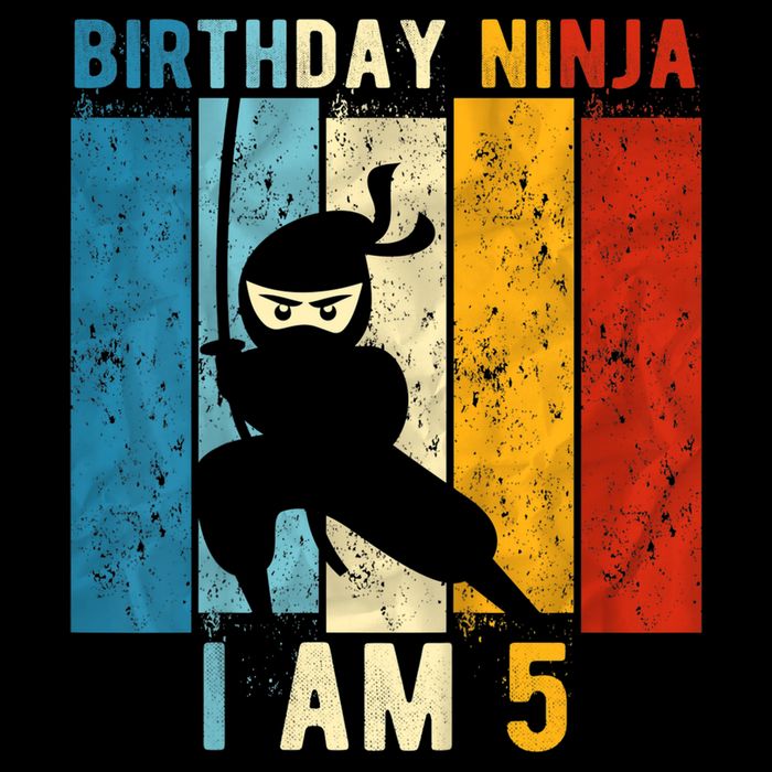 K.i.d.s 5th Birthday Ninja 5 Year Old Birthday Sustainable Bucket Hat