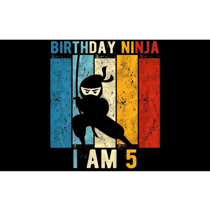 K.i.d.s 5th Birthday Ninja 5 Year Old Birthday Bumper Sticker