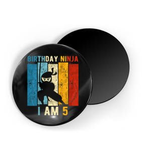 K.i.d.s 5th Birthday Ninja 5 Year Old Birthday Magnet