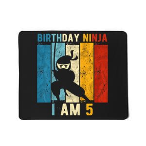 K.i.d.s 5th Birthday Ninja 5 Year Old Birthday Mousepad