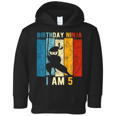 K.i.d.s 5th Birthday Ninja 5 Year Old Birthday Toddler Hoodie