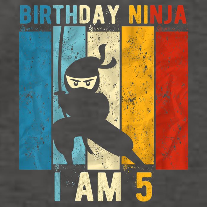 K.i.d.s 5th Birthday Ninja 5 Year Old Birthday Vector Backpack