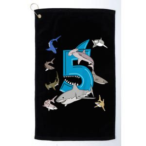 K.i.d.s 5th Birthday b.o.y.s shark white shark Platinum Collection Golf Towel