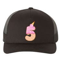 Kids 5th Birthday Girl 5 Years Ice Cream Number 5 Yupoong Adult 5-Panel Trucker Hat