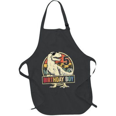 Kids 5 Year Old 5th Birthday Boy T Rex Dinosaur Apron