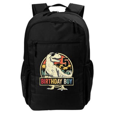 Kids 5 Year Old 5th Birthday Boy T Rex Dinosaur Backpack