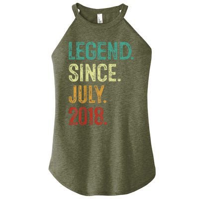 Kids 5 Years Old Legend Since July 2018 5th Birthday Women’s Perfect Tri Rocker Tank