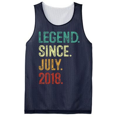 Kids 5 Years Old Legend Since July 2018 5th Birthday Mesh Reversible Basketball Jersey Tank