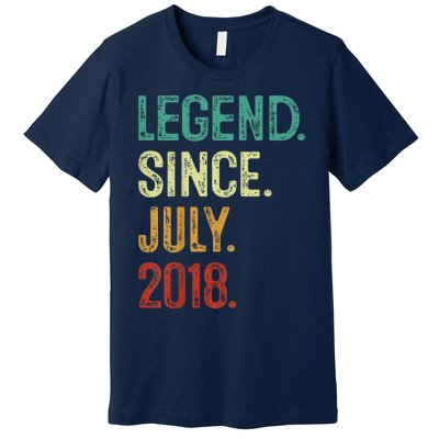 Kids 5 Years Old Legend Since July 2018 5th Birthday Premium T-Shirt