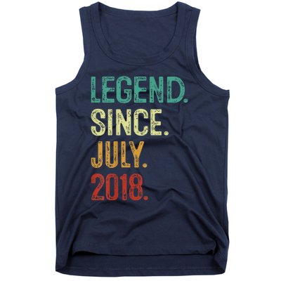 Kids 5 Years Old Legend Since July 2018 5th Birthday Tank Top