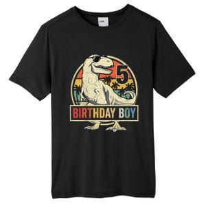 K.i.d.s 5 Year Old Shirt 5th Birthday Boy T Rex Dinosaur Shirt Tall Fusion ChromaSoft Performance T-Shirt