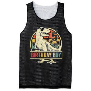 K.i.d.s 5 Year Old Shirt 5th Birthday Boy T Rex Dinosaur Shirt Mesh Reversible Basketball Jersey Tank